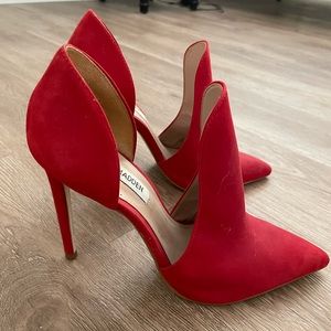 WORN ONCE red Steve Madden booties